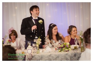 the groom gives his speech