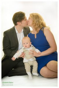 wedding couple with baby
