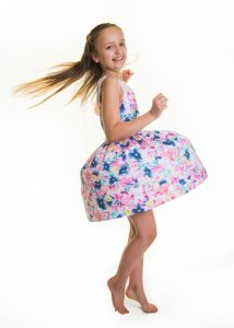 spinning in floral dress