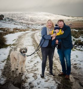 sure family portrait in snow