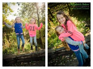 sisters jumping