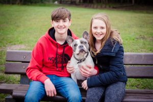 child and dog teenagers