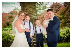 family shot at wedding