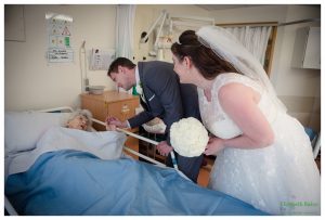 newlyweds visit grandma in hospital