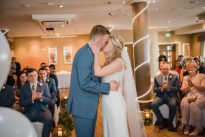 first kiss as husband and wife