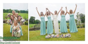 bridesmaids having fun