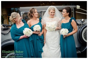 bridesmaid share a joke
