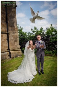 couple release doves