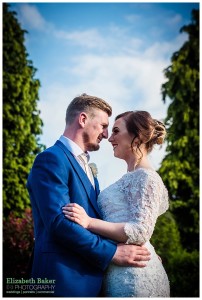 captured moment of bride and groom