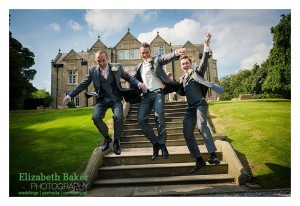 groomsmen leaping