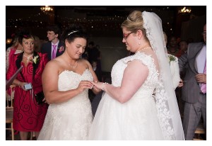 bride and bride exchange rings
