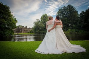 brides landscape exterior shot clouds in sky