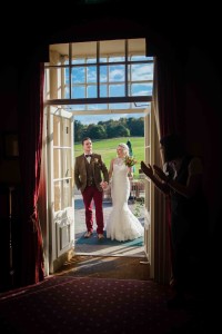 couple make their entrance into the hall