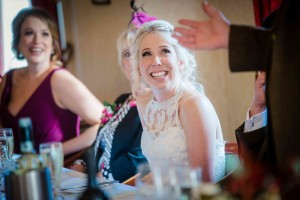 brides delight during speeches