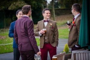 groom and friends