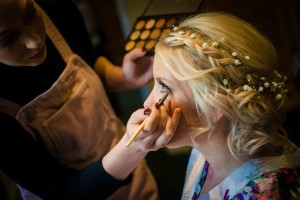 finishing touches to makeup