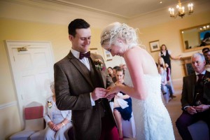 ceremony ring exchange laughing