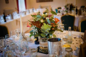 floral arrangement on table