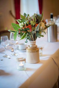 flowers on table