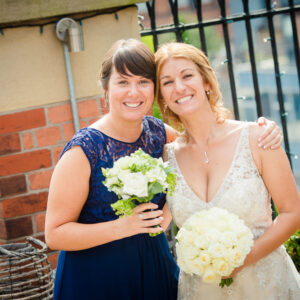 bridesmaid hug