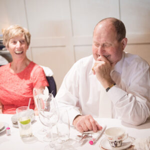grooms dad laughs during speeches