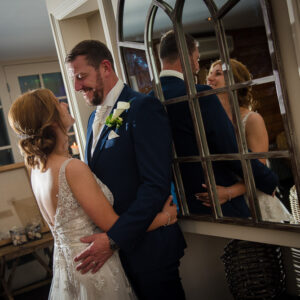 couple reflected in the mirror