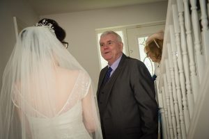 father sees bride for first time