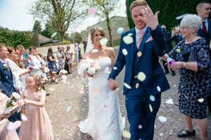 Briar court hotel wedding confetti moment