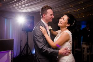 bride and grooms first dance