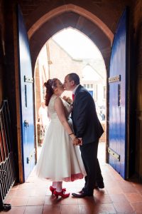 church doorway couple
