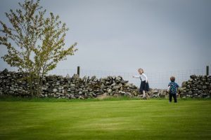 children playing outside