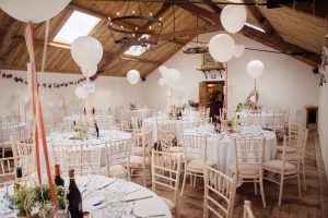 knipe hall set up for wedding breakfast