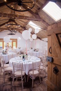 knipe hall looking through door into wedding tables set up