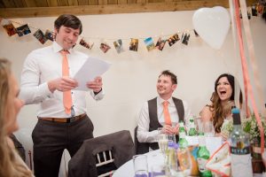 laughing at best man's speech