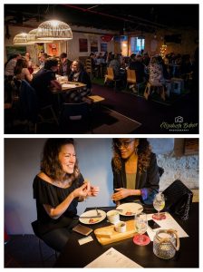 guests entertained at charcuterie evening