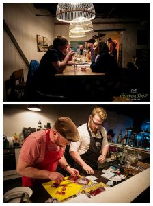 behind the bar and moody lighting