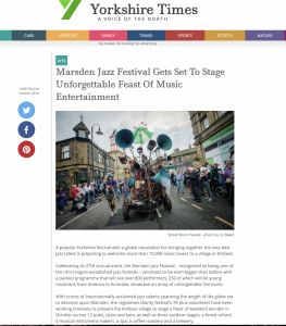 web page screenshot of Yorkshire Times website