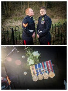groom and best man in uniform