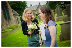 bridesmaids laughing