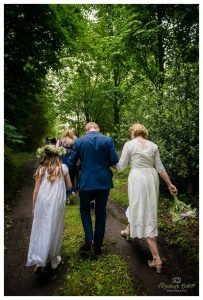 walking back from the church
