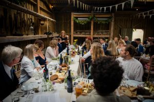 tables set up mother gives speech