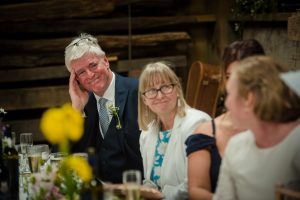 mum and dad look on