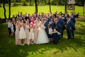 Family group shot at wedding