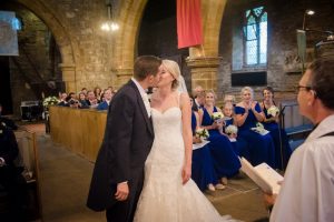 first kiss as husband and wife