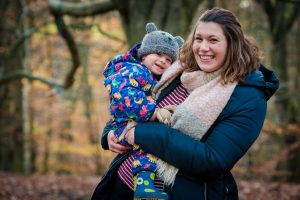 Family photography with mum