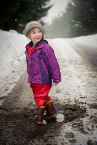 snow and girl