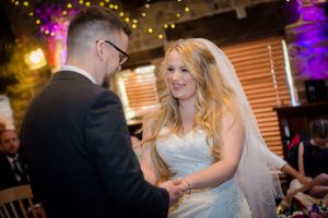 during the wedding ceremony