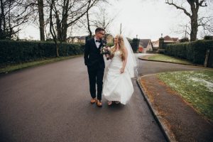 driveway at cubley hall wedding photography