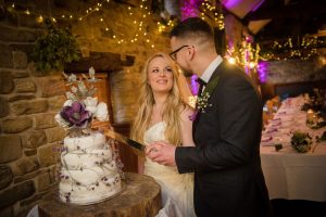 cutting the cake