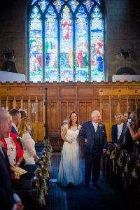 bride and dad make their entrance